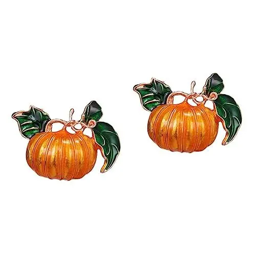 Produktbild: TENDYCOCO 2 Stk Kürbis Brosche Halloween-Leckereien Schicke Brosche Halloween-Kürbis-Brosche Party-Brosche halloween schmuck halloween Halloween-Brosche Kürbisbrosche aus Legierung