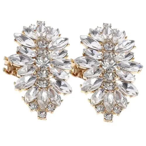 Produktbild: TENDYCOCO 2st Schuhzubehör Schuhschmuck-clips Abnehmbarer Schuhanhänger Blumenschuhe Für Frauen Schuhclips Für Die Braut Clips Für Schuhdekorationen Stiefeldekorationen Legierung Golden