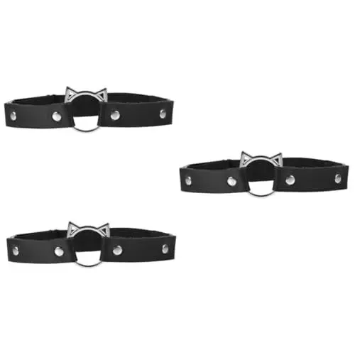 Produktbild: TENDYCOCO 3 STK elastischer Punk-Beinring Socken Beinring Strümpfe Lederstrumpfbänder Verstellbare Strumpfhalter -Strumpfgürtel Beinringe elastisches Gurtband Black