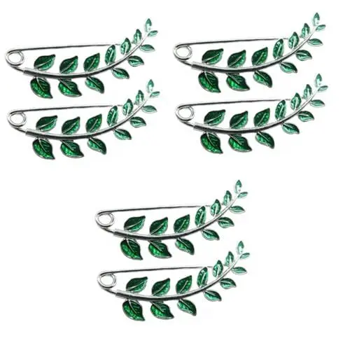 Produktbild: TENDYCOCO 3 Sätze Drip Oil Green Big Pin Brosche Broschennadeln Für Die Dame Personalisierte Brosche Haar Zubehör Bescherung Weihnachten Broschen Für Kleidung Kreative Brosche 2 Stück * 3