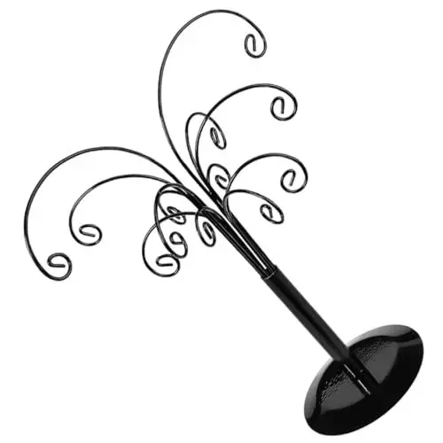 Produktbild: TENDYCOCO 3st Schmuckständer Ohrringständer Aufbewahrungsständer Für Baumelnde Ohrringe Aufbewahrungsständer Für Ohrringe Ohrringhalter Halloween-schmuck Für Baum Black Schmiedeeisen