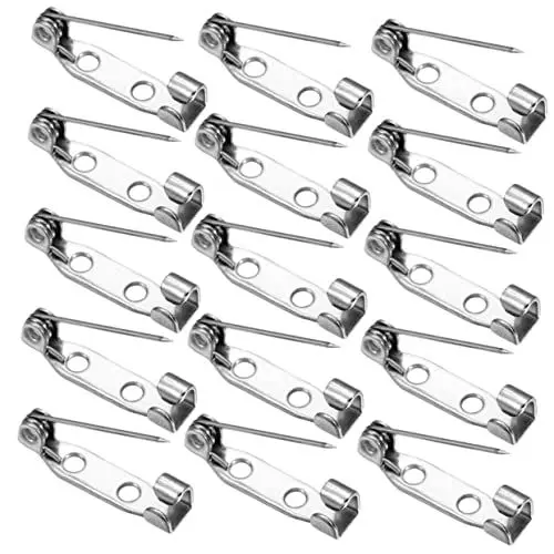 Produktbild: TENDYCOCO 400 Stück silberne Sicherheitsnadel Sicherheitsverschluss zurück Wäscheklammer selber machen sicherheitsschloss bastelmaterial DIY Kleid Bastelnadeln Clip für Sicherheitskleidung