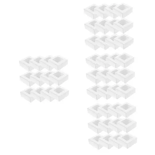 Produktbild: TENDYCOCO 4 Sätze Verpackungsbox Mini Behälter Blumenarrangement Halter Verpackungshüllen Lebensmittelbehälter Mit Deckel Schmucketui Kleine Schachteln Hochzeits Leckerli 20 Stück * 4