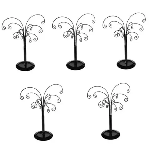 Produktbild: TENDYCOCO 5st Organizer Zur Aufbewahrung Von Schmuck Armband-organizer Hängender Aufbewahrungsorganisator Baumeln Ohrringe Lagerregal Halloween-baumschmuck Schmuckständer Black Schmiedeeisen