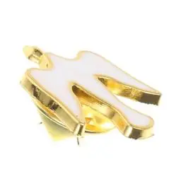 Produktbild: Vergoldete Emaille-anstecknadel mit Taubenmotiv Religiöser Schmuck Anstecknadel für Christliche Accessoires