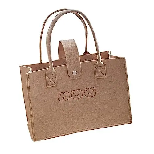 Produktbild: TENDYCOCO Tragetaschen Einfache Und Bequeme Bärenhandtasche Wiederverwendbare Einkaufstasche Schultasche Filztasche
