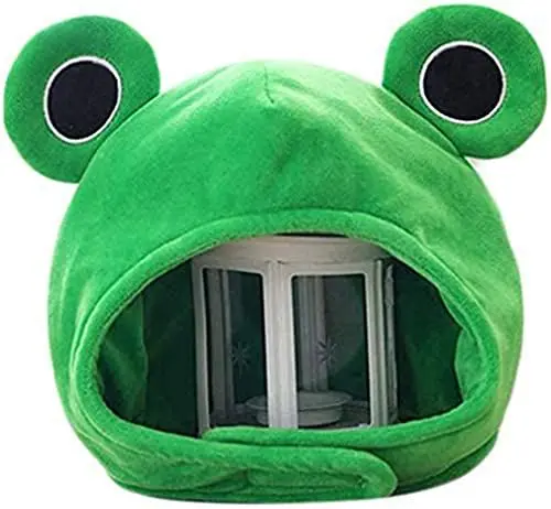 Produktbild: TENDYCOCO Froschhut grüner Anime-Plüschhut in Froschform, Kopfbedeckung, lustige Neuheit, Plüschhut, lustige Plüschhut, Partyhüte für Kinder und Erwachsene
