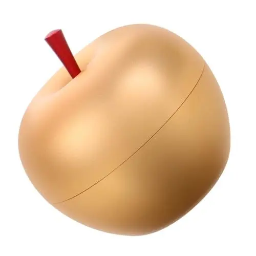 Produktbild: TENDYCOCO Goldene Apfelform-schmuckschatulle Aus Metall, Dekorativer Aufbewahrungsbehälter Für Weihnachten Und Heiratsantragsringe Für Verlobungen, Hochzeiten, Jubiläen