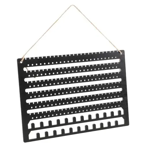 Produktbild: TENDYCOCO Handgefertigter Schmuck-organizer Aus Holz Wandmontierter Ohrringhalter Und Halsketten-display-rack Für Die Inneneinrichtung