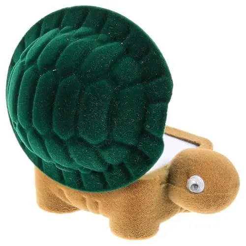 Produktbild: TENDYCOCO Kasten Schmuckhalter schmuckkästchen aufbewahrung für schmuck Schmuckkoffer Schmucketui Schildkrötenschmuck Schmuckaufbewahrungshalter für Schmuck Samt Green