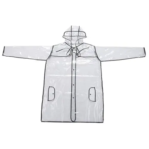 Produktbild: TENDYCOCO Langer Regenmantel Mit Kapuze Regen-Hoodie Regenjacken Für Damen Regenponchos Für Erwachsene Peeling-Kleider Patientenkittel Regenmantel Für Erwachsene Regencape Mit Kapuze