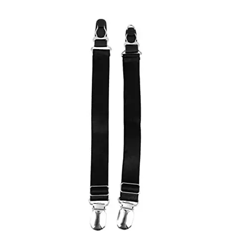 Produktbild: TENDYCOCO Verstellbare Entenschnabel-clipschnalle Aus Metall Für Damen Schwarz Hohe Strumpfbänder