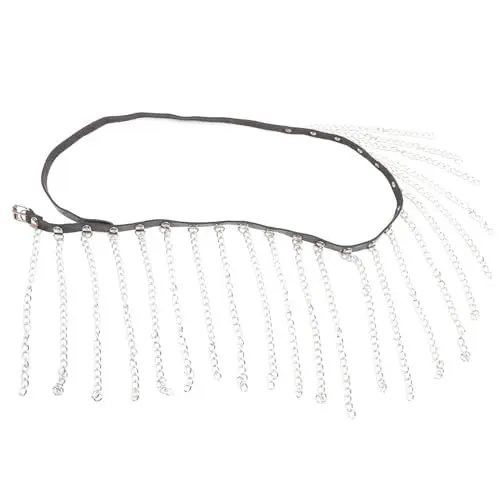 Produktbild: TENDYCOCO Punk Taillenkette Mit Quasten Taillenkettengürtel Punk Taillen Bauchkette Damen Kettengürtel Damen Taillenkette Taillengürtel Für Kleider Hip Hop Hosen Kette Jeans
