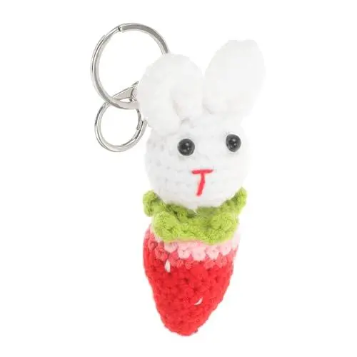 Produktbild: TENDYCOCO Schlüsselanhänger Aus Wolle Gestrickter Anhänger Geldbörse-schlüsselanhänger Hase Schlüsselanhänger Rucksack Schlüsselanhänger Dekorativer Schlüsselanhänger Taschenanhänger Garn