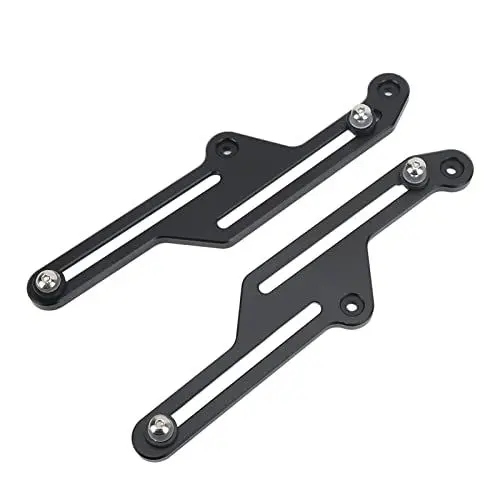 Produktbild: Tenere 700,Tenere 700 Windsn Adjusters Tenere 700 Accessories and Windshields Pair Motorrad Adjustable Windshield Bracket Black Eloxal Repment for Tenere 700 Xt700Z 2019-2021