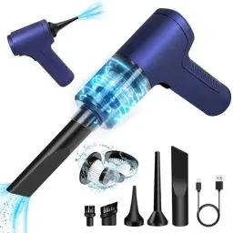 Produktbild: TENGWUDZ Handstaubsauger Akku, Auto Kabellos Handstaubsauger, Auto Staubsauger Stark, 2 in 1 Mini Staubsauger Gebläse, Aufladbar Tragbar Leicht Staubsauger für Auto & Haus
