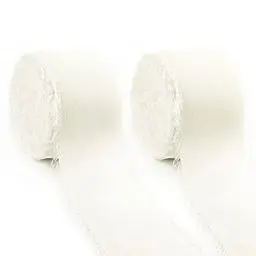 Produktbild: tenn well Geschenkband Elfenbeinweiß 40mm, 20M Chiffonband Breit Geschenkband Schleifenband für Geschenkverpackung Brautstrauß Basteln Geburtstag Hochzeit Dekoration