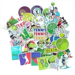 Produktbild: Tennis Aufkleber Vinyl Sticker wasserdicht für Flaschen Laptop Gepäck Handy Skateboard Gitarre Deko Kinder Jugendliche Erwachsene