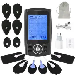 Produktbild: Tens gerät schmerztherapie,Massagegerät mit 36 Modi für die Schmerzlinderungstherapie,Zweikanal TENS EMS Elektrostimulationsgerät Mit 12 Massage-Pads, staubiger Aufbewahrungstasche mit Kordelzug