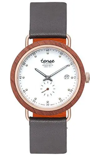 Produktbild: TENSE 'Hudson Katalox' Herren Holzuhr Katalox Ø 40 mm Armbanduhr aus Holz analog Quarz B4800R-RG-W