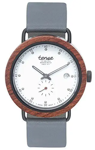 Produktbild: TENSE 'Hudson Katalox' Herren Holzuhr Katalox Ø 40 mm Armbanduhr aus Holz analog Quarz B4800R-B-W