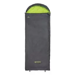 Produktbild: TENTCAMP - Deckenschlafsack Finley anthrazit für Erwachsene 85x220cm - Schlafsack Outdoor aus wasserfestem Ripstop Polyester - Schlafsack kleines Packmaß - Sleeping Bag für Camping & Reiseaktivitäten