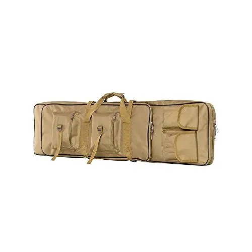 Produktbild: TentHome Angeltaschen Allround Rutentasche Rutenfutteral Angelrutentasche 2 Fächer Angelkoffer angelset Werkzeuge angelausrüstung angelgerät Tasche futteral Ruchsack Khaki, 100cm