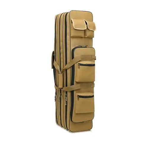 Produktbild: TentHome Angeltaschen Rutentaschen 3 Kammern Rutenfutteral Angelkoffer Angelrutentasche 3 Fächer Rollen Fishing Rod Tasche 100cm Khaki