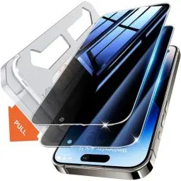 Produktbild: Tentoki sichtschutz für panzerglas iPhone 14 Pro Max 6,7 Zoll, Schutzfolie kompatibel mit Face ID, 25°Anti-Spionage 9H+ iPhone 14 promax SchutzGlas (Privatsphäre) (Auto Dust-Elimination) 2 Stück