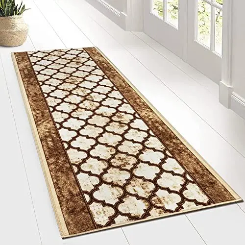 Produktbild: Teppichläufer Waterford - Läufer für Küche, Flur & Wohnraum - Feinschlingen Teppich - rutschfest & antistatisch - Küchenläufer Flurteppich Flurläufer (80 x 300 cm)
