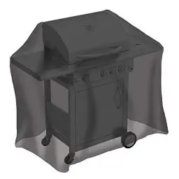 Produktbild: tepro Universal Abdeckhaube für Gasgrill mittel, Farbe schwarz, aus strapazierfähigem Polyethylen, Maße ca. 130 x 65 x 100 cm