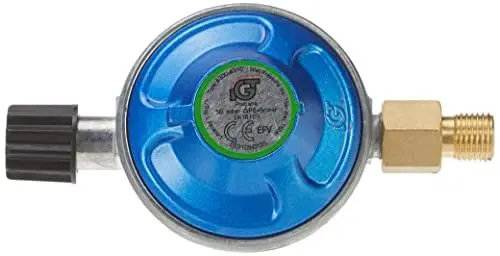 Produktbild: tepro Gaskartuschen-Druckregler für Schraubventilgaskartuschen mit Universalgewinde für Gasgrills, Maße ca. 11,5 x 8 x 6,5 cm