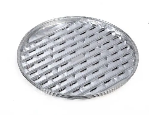 Produktbild: tepro Grillzubehör Aluminium-Grillschalen 3er-Set, Größe: ca. 34 cm Ø 3er Set, Silber