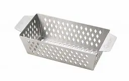Produktbild: tepro Grillzubehör Grillkorb hoch M aus Edelstahl, Boden ist gelocht