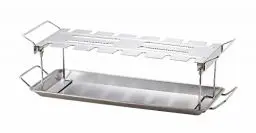Produktbild: tepro Grillzubehör Hähnchenkeulenhalter aus Edelstahl, 18 Hähnchenschenkel oder -flügel