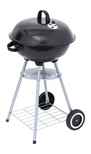 Produktbild: tepro Holzkohle-Kugelgrill Key West mit kompakter Grillfläche Ø ca. 41,5 cm inkl. einstellbarer Luftzufuhr, Kunststoffrollen und Ascheauffangschale, Maße ca. 43,5 x 52 x 82 cm
