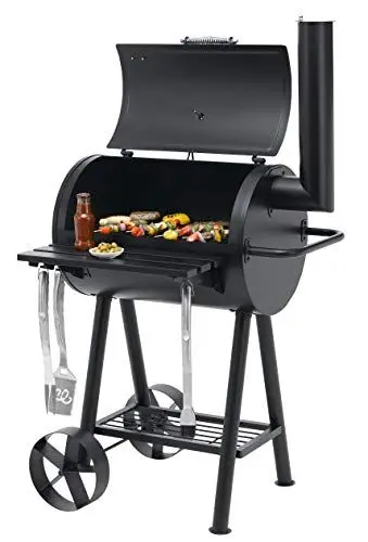 Produktbild: tepro Holzkohlegrill Grillfass Berkeley, Grillfläche: ca. 64,5 x 43,5cm, Schwarz