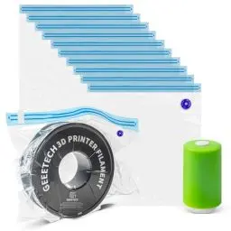 Produktbild: TEQStone Filament Vakuumbeutel Kit 10Pcs mit Elektrischer Pumpe, Feuchtigkeit und Staub Beweis, 32.5x37.5cm, Passen die Meisten 0,25/0,5/1KG 3D Drucker Filament Spulen