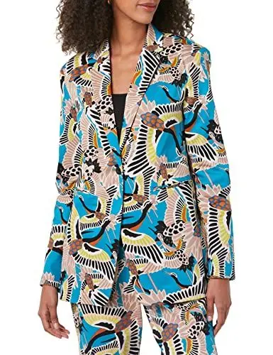Produktbild: TEREA Blazer für Damen, Catalina, Emaille-Blauer Kranichdruck, Größe M