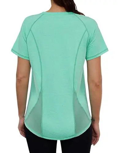 Produktbild: Terecey Sport Tshirt Damen, Sportshirt Kurzarmshirt WorkoutTops Funktionsshirt Atmungsaktiv Laufshirt Fitness für Lässig Laufen Yoga Gym - 3XL