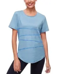 Produktbild: Terecey T Shirts Damen Lang Atmungsaktiv Sport Shirts für Damen Fitness Shirt Mädchen Gym Rundhalsausschnitt Laufshirt Kurzarm für Lässig Laufen Yoga Blau XXL