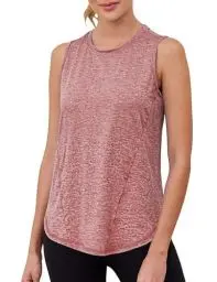Produktbild: Terecey Tanktop Damen Sport Fitness Tank Top Ärmelloses Yoga Shirt Locker Pilates T-Shirt Sportoberteile Gym Oberteil, Burgunderrot L