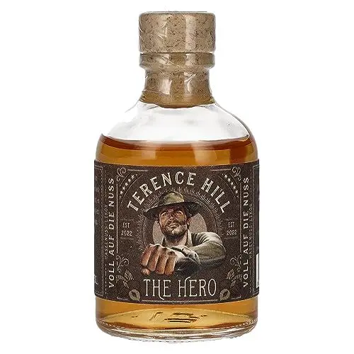 Produktbild: Terence Hill THE HERO Voll Auf Die Nuss Haselnuss Likör 21% Vol. 0,05l