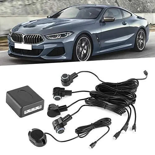 Produktbild: Terisass Auto-Rückwärts-Backup-Parksensor-Radarsystem Intelligentes Auto-Rückwärtsunterstützungs-80-dB-Summer-Alarm-Kit mit 4 Sensorsonden