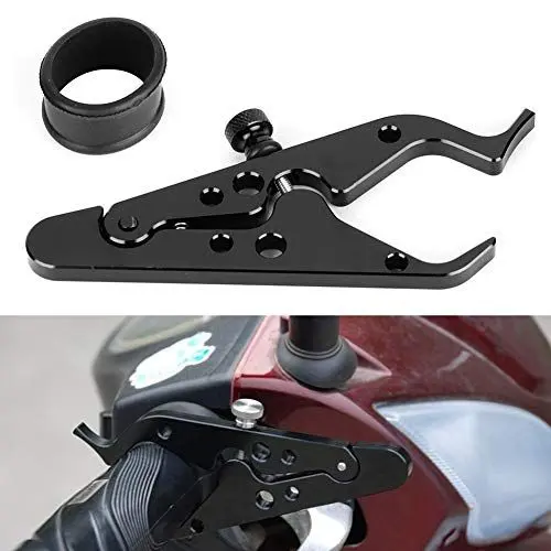 Produktbild: Terisass Gaspedal 5,3 x 1,8 Zoll Motorrad Kreuzfahrt Gaspedal Motorrad Lenker Steuerung Universalwerkzeug + Geschwindigkeitsregler Motorrad Motorbike Handlebar Lock + Cruise Control Motorrad + Cruise