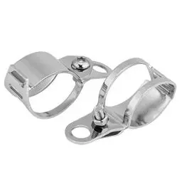Produktbild: Terisass Motorrad Blinker Lichthalterungen Klemmen Kompatibel mit 30-45mm Vorderradgabel Roller 2St(Silber)