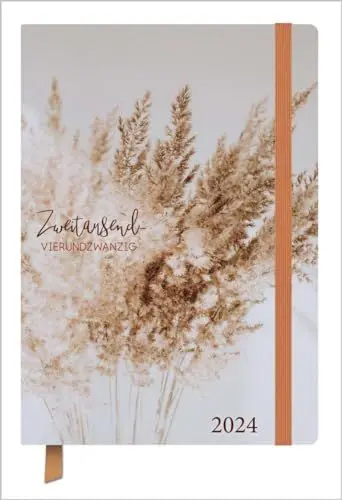Produktbild: Terminkalender Classic Timer Trockenblumen 2024: Terminplaner 13 x 18,5 cm I Kalendarium in Deutsch I Platz für Notizen und Lesezeichenband