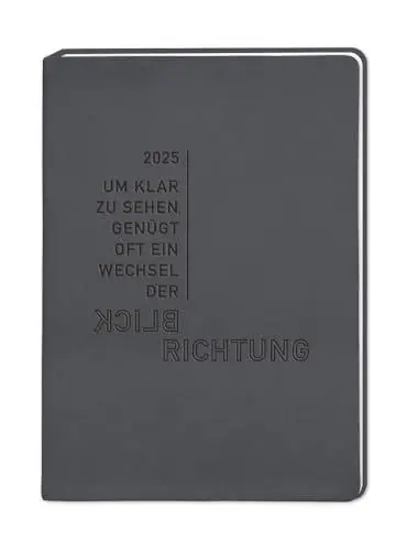 Produktbild: Terminplaner Lederlook 2025 Schwarz: Terminplaner Lederlook A6