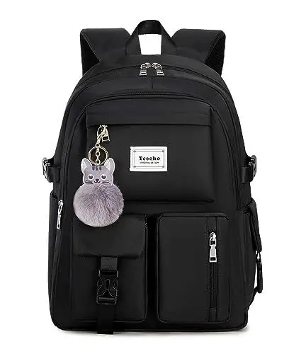 Produktbild: Ternbay Mädchen Schulrucksack Frauen Laptop Rucksack Niedliche Schultasche für Mädchen Schwarz