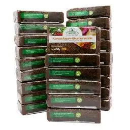 Produktbild: Terra Discount Kokosfaserhumus *Blumenerde* 24x ca.650g (ergibt ca. 216 Liter),Kokoserde als Hochbeeterde und für Pflanzen/Zimmerpflanzen, aus nachwachsenden Rohstoffen, torffrei und ungedüngt